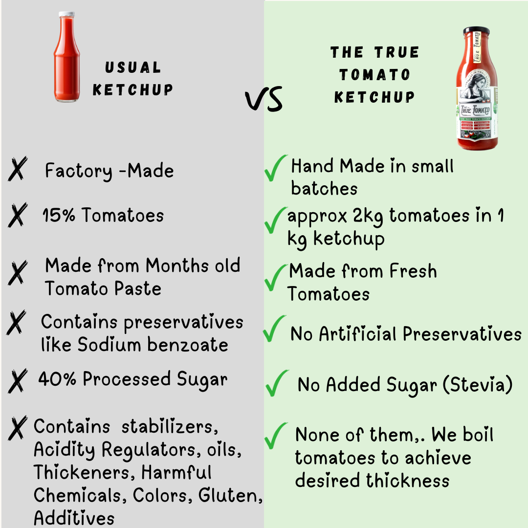 The True Tomato: Sugar Free Ketchup - 550g
