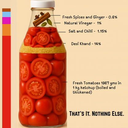 The True Tomato No Onion No Garlic Tomato Ketchup 550 gms