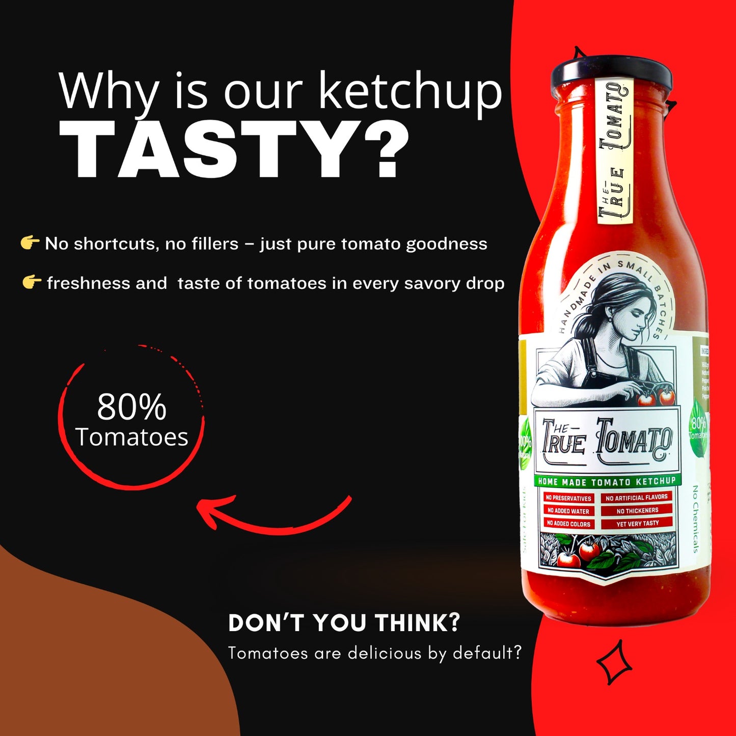 Tomato Ketchup: 550 gm - The True Tomato