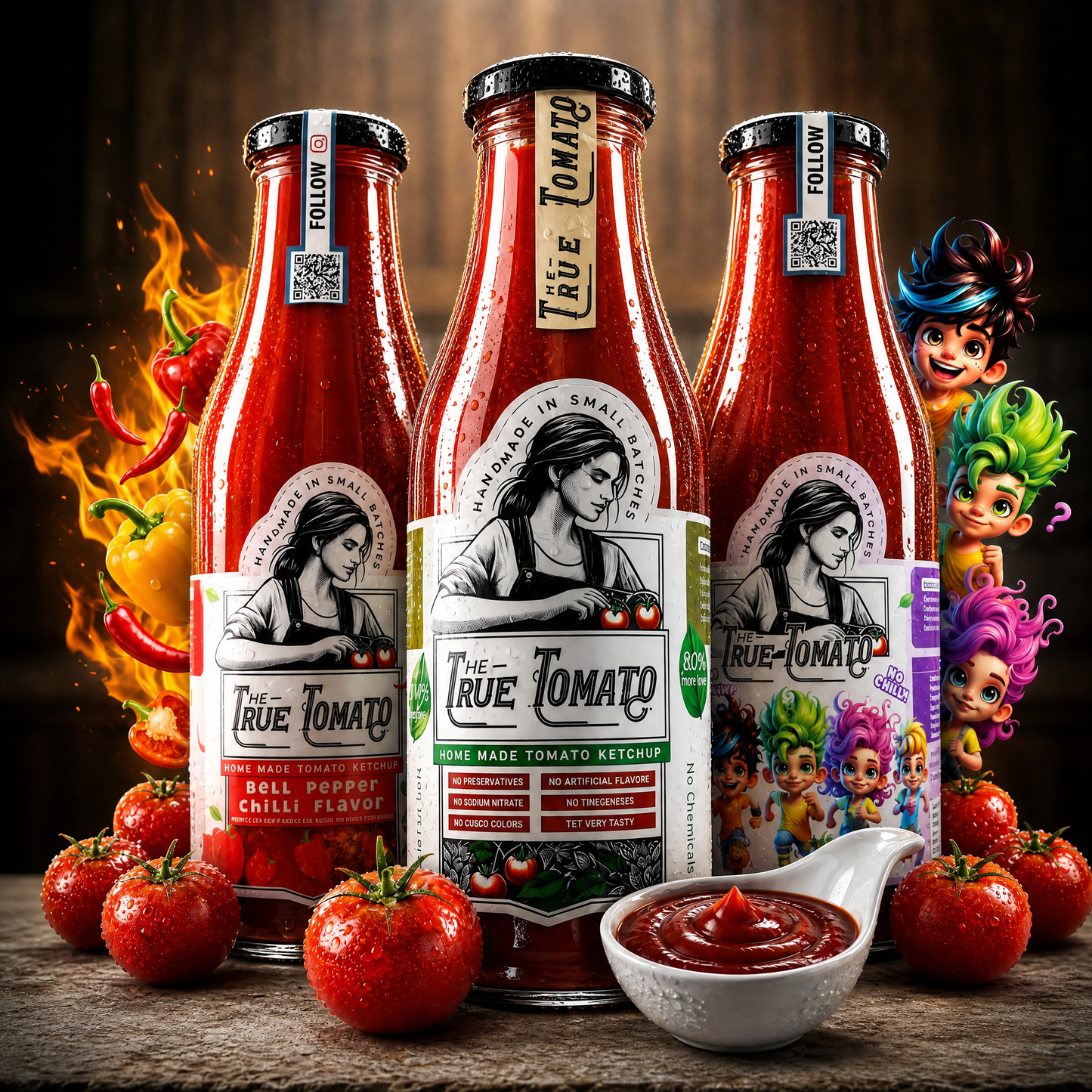The True Tomato Ketchup Three Flavorful Ketchup Trio